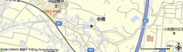 和歌山県日高川町（日高郡）小熊周辺の地図