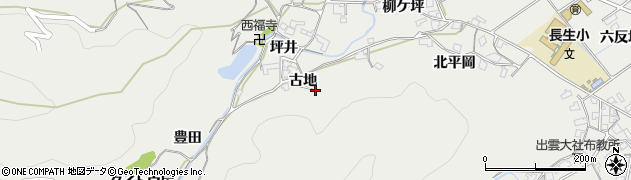 徳島県阿南市長生町古地周辺の地図