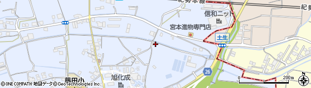 和歌山県御坊市藤田町藤井2320周辺の地図