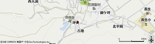 徳島県阿南市長生町（柳谷）周辺の地図