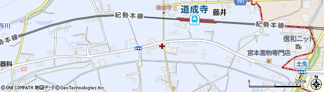 和歌山県御坊市藤田町藤井1900周辺の地図