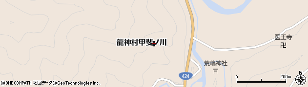 和歌山県田辺市龍神村甲斐ノ川周辺の地図