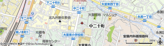 福岡県北九州市門司区中二十町3周辺の地図