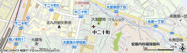 福岡県北九州市門司区中二十町4周辺の地図