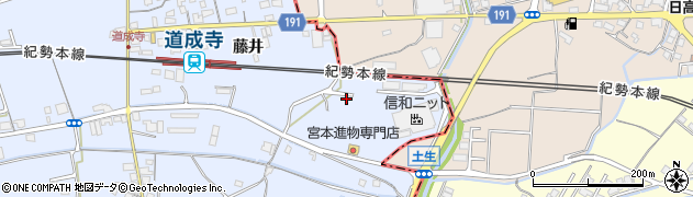 和歌山県御坊市藤田町藤井1942周辺の地図
