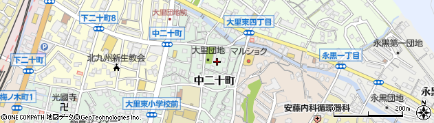 福岡県北九州市門司区中二十町15周辺の地図