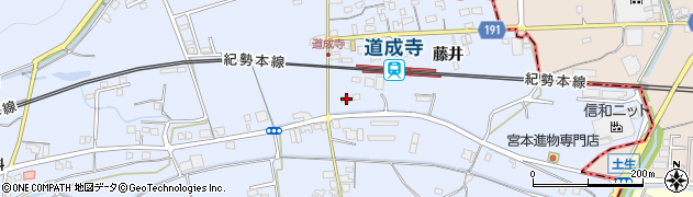 和歌山県御坊市藤田町藤井1908周辺の地図