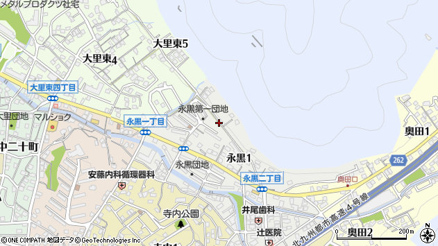 〒800-0017 福岡県北九州市門司区永黒の地図