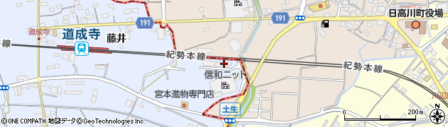 和歌山県御坊市藤田町藤井1951周辺の地図