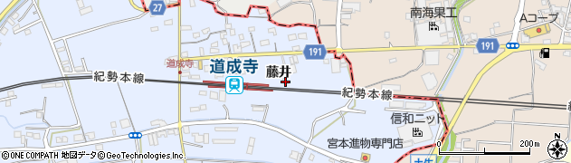 和歌山県御坊市藤田町藤井1854周辺の地図