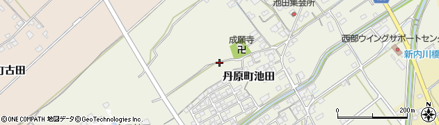 愛媛県西条市丹原町池田周辺の地図