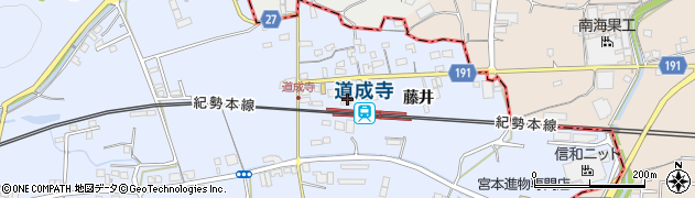 和歌山県御坊市藤田町藤井1868周辺の地図