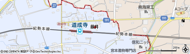 和歌山県御坊市藤田町藤井1831周辺の地図