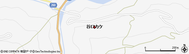 徳島県美馬市木屋平（谷口カケ）周辺の地図