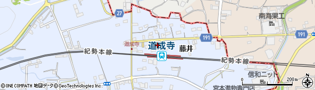 和歌山県御坊市藤田町藤井1867周辺の地図