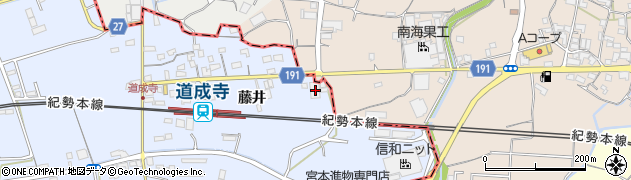 和歌山県御坊市藤田町藤井1845周辺の地図