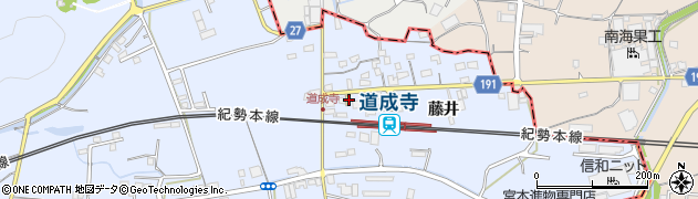 和歌山県御坊市藤田町藤井1871周辺の地図