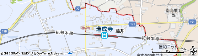 和歌山県御坊市藤田町藤井周辺の地図