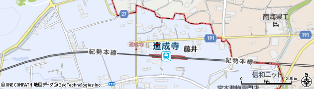 和歌山県御坊市藤田町（藤井）周辺の地図