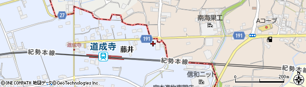 和歌山県御坊市藤田町藤井1840周辺の地図