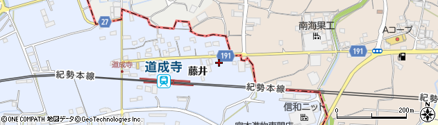 和歌山県御坊市藤田町藤井1837周辺の地図