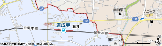 和歌山県御坊市藤田町藤井1835周辺の地図