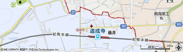 和歌山県御坊市藤田町藤井1879周辺の地図