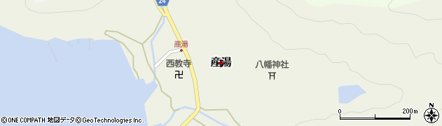 和歌山県日高町（日高郡）産湯周辺の地図