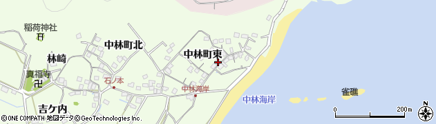 徳島県阿南市中林町（東）周辺の地図