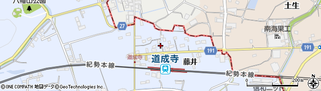 和歌山県御坊市藤田町藤井1881周辺の地図