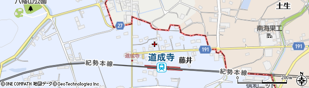 和歌山県御坊市藤田町藤井1880周辺の地図