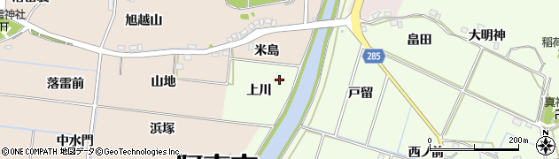 徳島県阿南市中林町上川周辺の地図