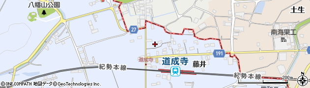 和歌山県御坊市藤田町藤井1877周辺の地図