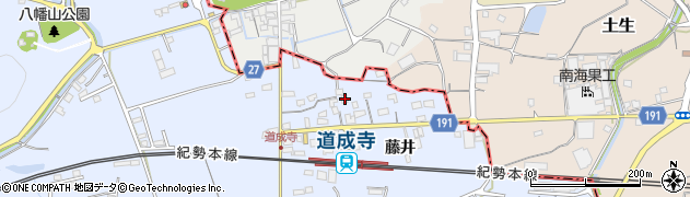 和歌山県御坊市藤田町藤井1882周辺の地図