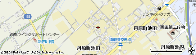 愛媛県西条市丹原町願連寺周辺の地図