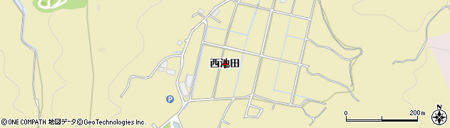 徳島県阿南市富岡町（西池田）周辺の地図