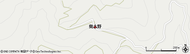 徳島県つるぎ町（美馬郡）一宇（奥大野）周辺の地図