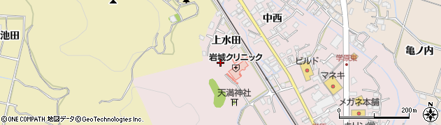 徳島県阿南市学原町（上水田）周辺の地図