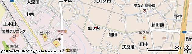 徳島県阿南市才見町（亀ノ内）周辺の地図