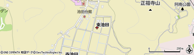 徳島県阿南市富岡町東池田13周辺の地図