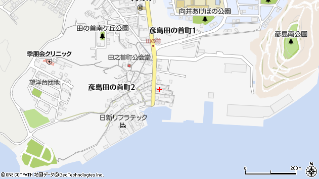 〒750-0085 山口県下関市彦島田の首町の地図