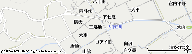徳島県阿南市長生町三反地周辺の地図