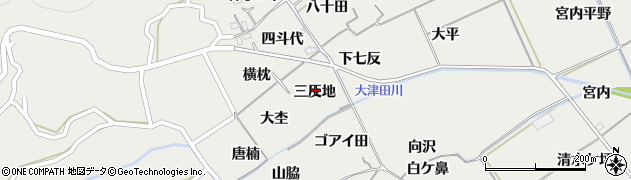 徳島県阿南市長生町（三反地）周辺の地図