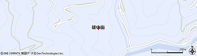 徳島県勝浦郡上勝町生実雄中面周辺の地図