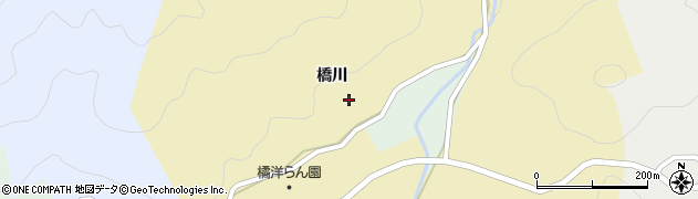 徳島県阿南市下大野町橋川周辺の地図