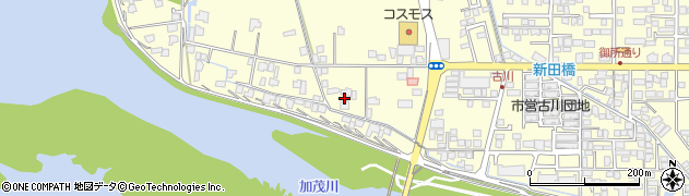 愛媛県西条市古川周辺の地図