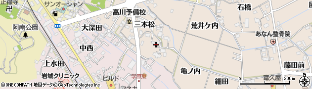 徳島県阿南市才見町三本松68周辺の地図
