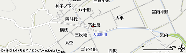 徳島県阿南市長生町下七反周辺の地図