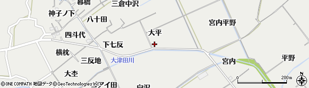 徳島県阿南市長生町大平周辺の地図