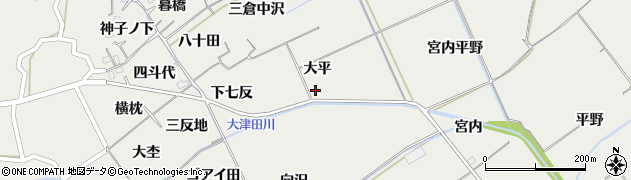 徳島県阿南市長生町（大平）周辺の地図
